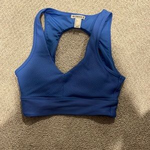 Open back sports bra